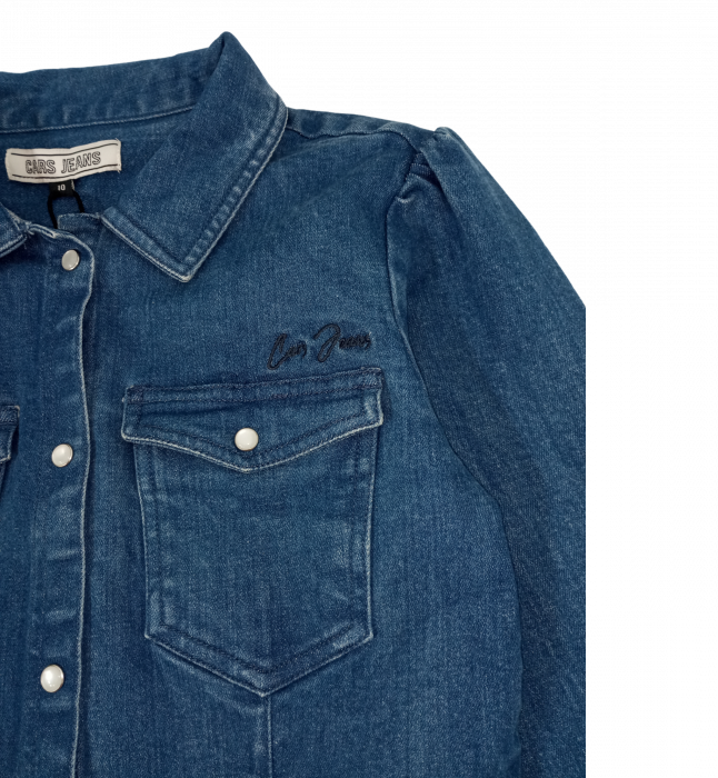 Rochie blugi pentru fete, Cars Jeans, maneca lunga, bumbac si elastan, 10 ani [3]