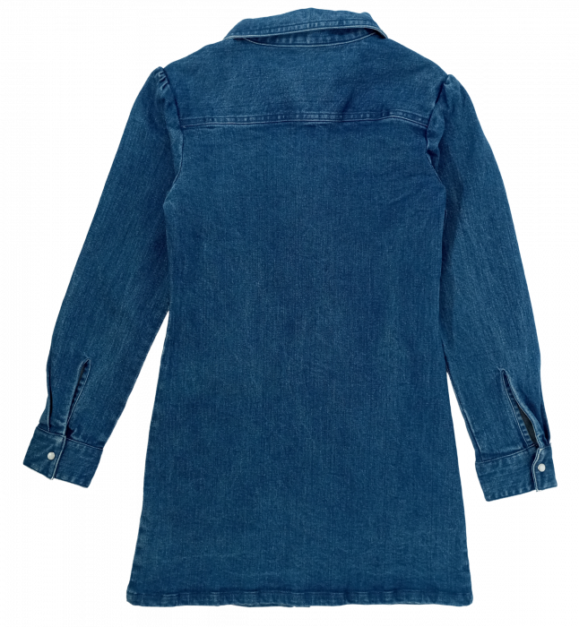 Rochie blugi pentru fete, Cars Jeans, maneca lunga, bumbac si elastan, 10 ani [4]