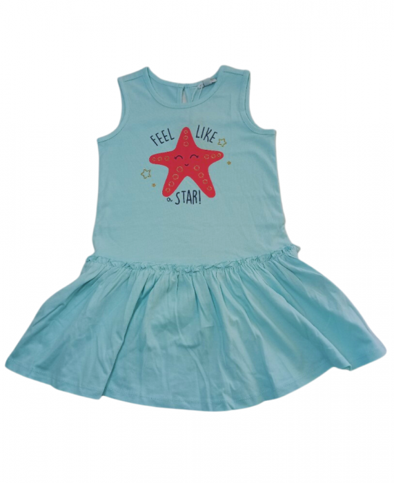 Rochie pentru fetite, OVS, fara maneci, tip imprimeu colorat, bumbac, [1]