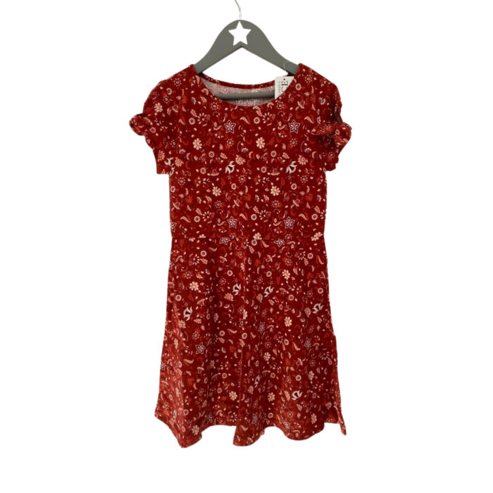 Rochie fete cu model floral, The Children's Place, Bumbac, 5-6 ani [2]