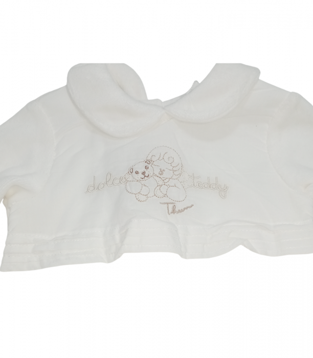Salopeta bebe intreaga, OVS, aplicatie brodata, bumbac periat/poliester, 56 CM, 1-3 luni [3]