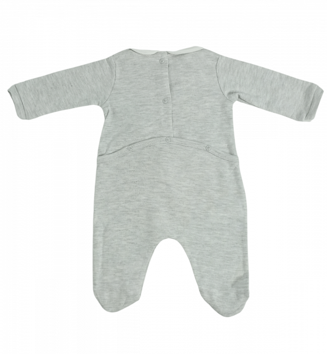 Salopeta intreaga bebe, OVS, broderie cu animale, Bumbac organic, [6]