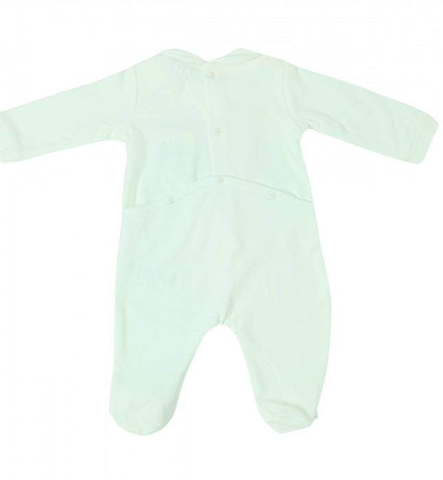 Salopeta intreaga bebe, OVS, broderie cu animale, Bumbac organic, [2]
