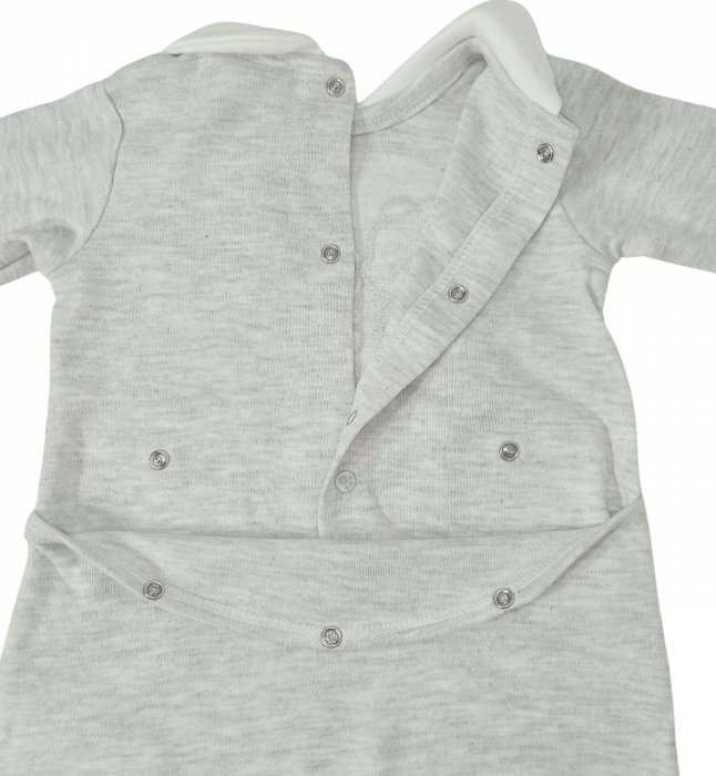 Salopeta intreaga bebe, OVS, broderie cu animale, Bumbac organic, [3]