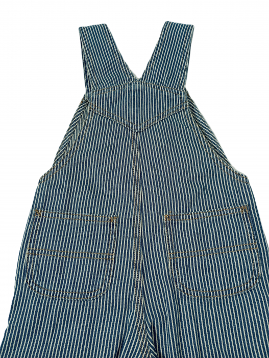 Salopeta scurta copii, The Children's PLACE, Denim stripes, Bumbac pur, [5]