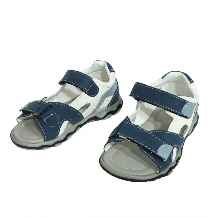 Sandale copii, Poti Pati, Blue sandal, piele ecologica, [9]