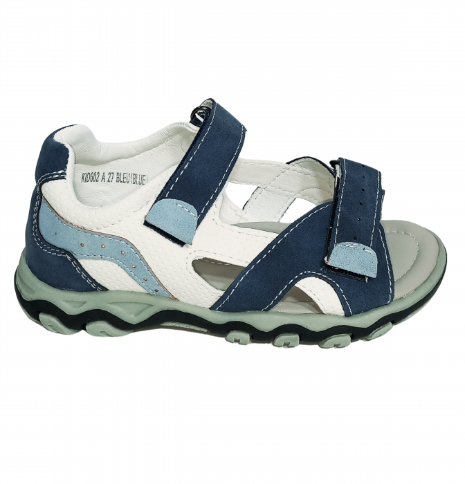 Sandale copii, Poti Pati, Blue sandal, piele ecologica, [4]