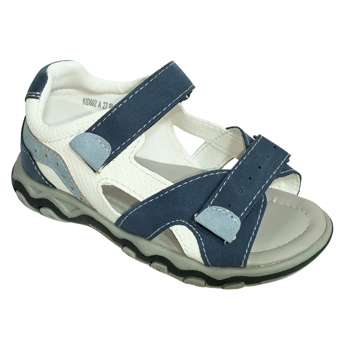Sandale copii, Poti Pati, Blue sandal, piele ecologica, [7]