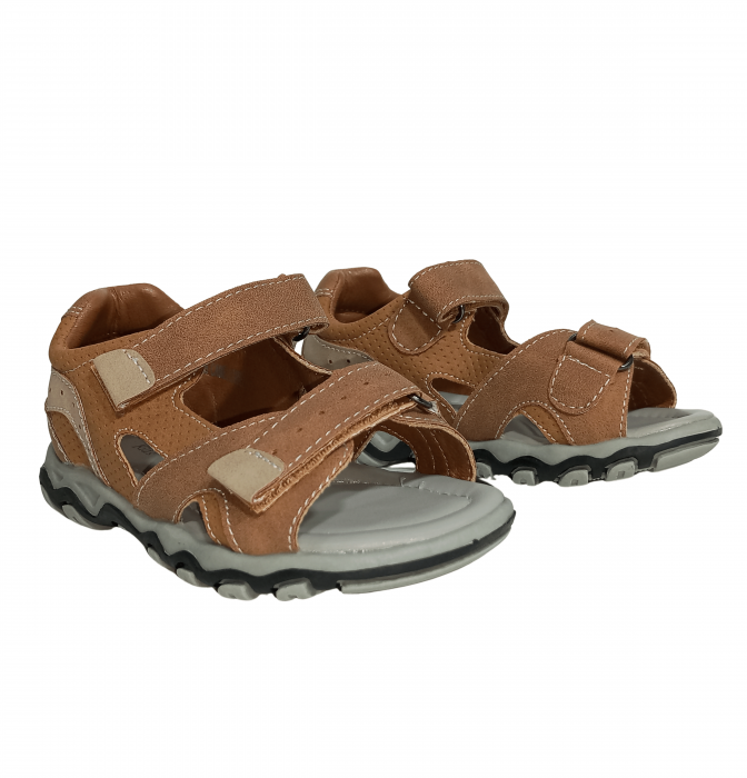 Sandale copii, Poti Pati, Brown sandal, piele ecologica, [6]