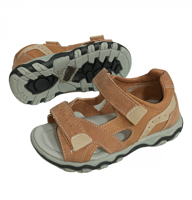 Sandale copii, Poti Pati, Brown sandal, piele ecologica, [10]