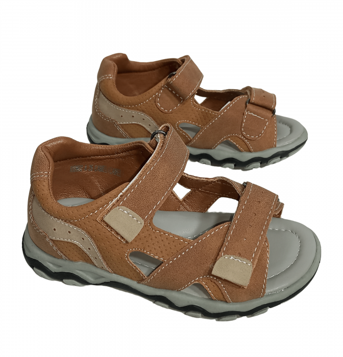 Sandale copii, Poti Pati, Brown sandal, piele ecologica, [11]