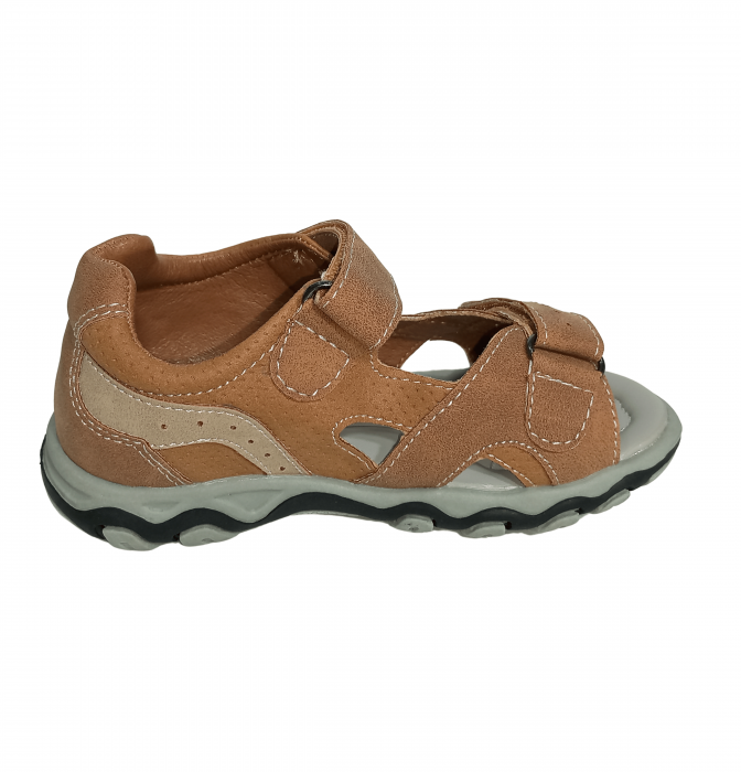 Sandale copii, Poti Pati, Brown sandal, piele ecologica, [2]