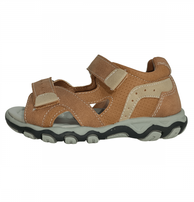 Sandale copii, Poti Pati, Brown sandal, piele ecologica, [5]