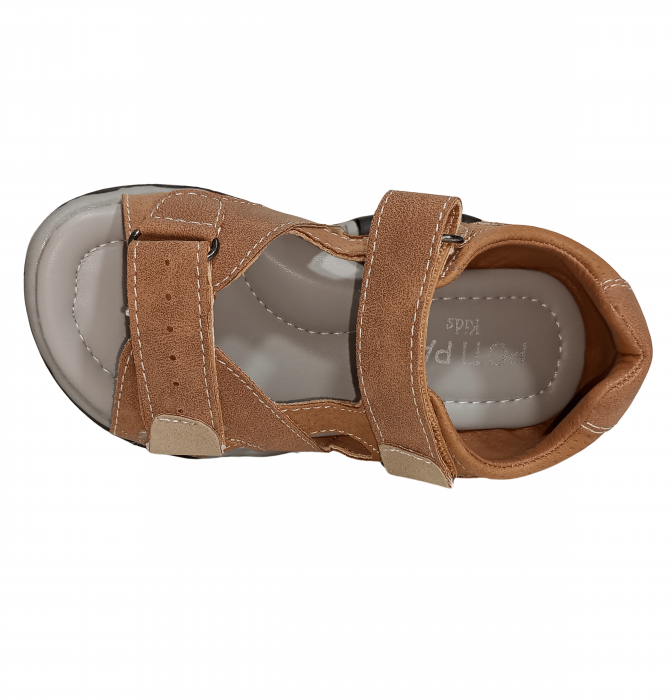 Sandale copii, Poti Pati, Brown sandal, piele ecologica, [4]