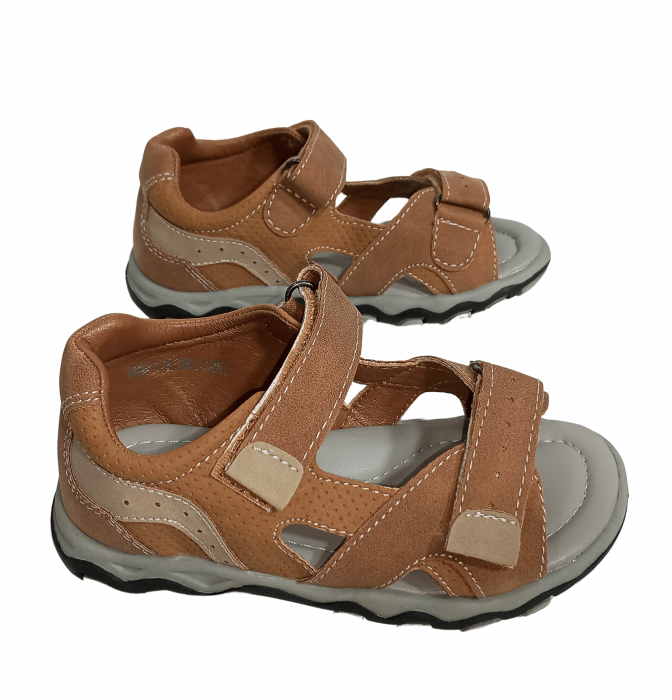 Sandale copii, Poti Pati, Brown sandal, piele ecologica, [8]