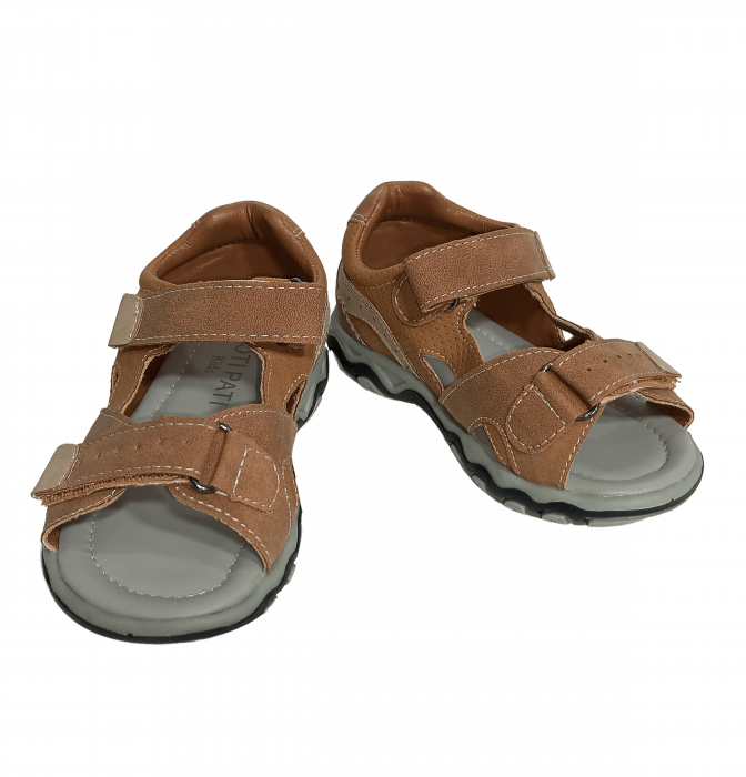 Sandale copii, Poti Pati, Brown sandal, piele ecologica, [14]