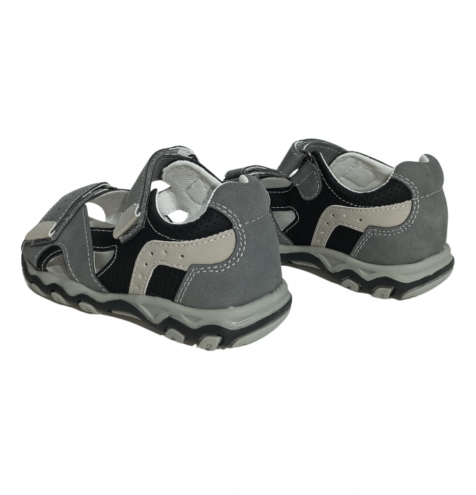 Sandale copii, Poti Pati, Grey sandal boys, piele ecologica, [8]