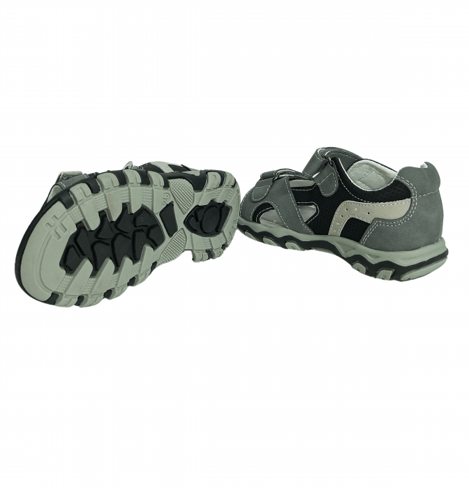 Sandale copii, Poti Pati, Grey sandal boys, piele ecologica, [9]