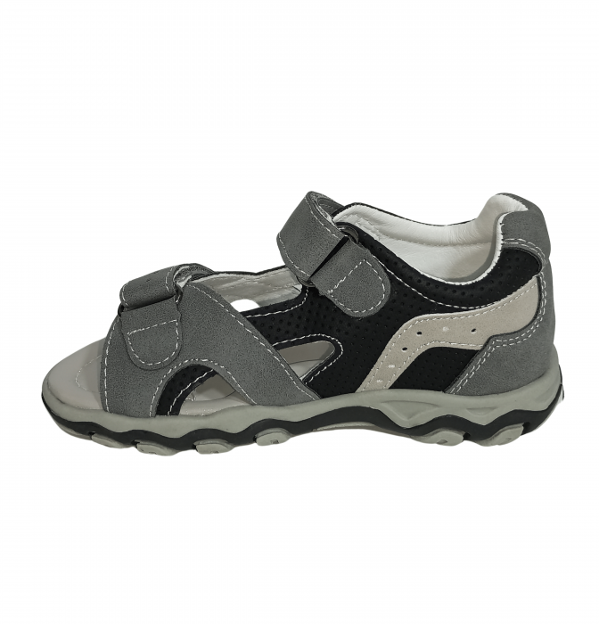 Sandale copii, Poti Pati, Grey sandal boys, piele ecologica, [3]