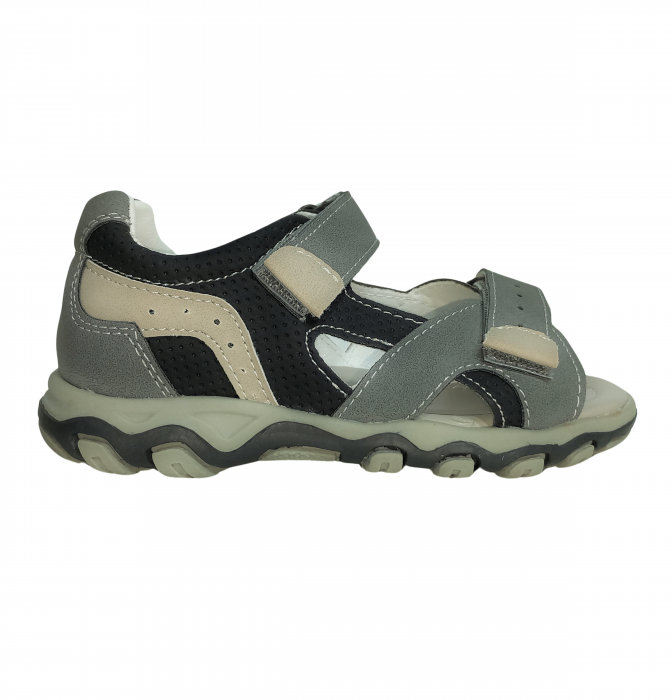 Sandale copii, Poti Pati, Grey sandal boys, piele ecologica, [2]