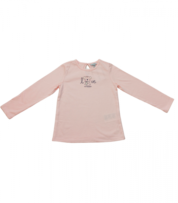 Set 2 bluze, flower power, love my planet, OVS, bumbac, albastru,roz, 86 cm, 18-24 luni [2]