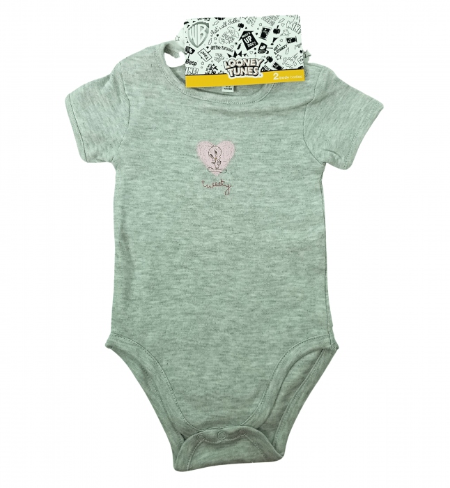 Set 2 body copii, LOONEY TUNES, Tweety, Bumbac, 6-9 luni, [1]