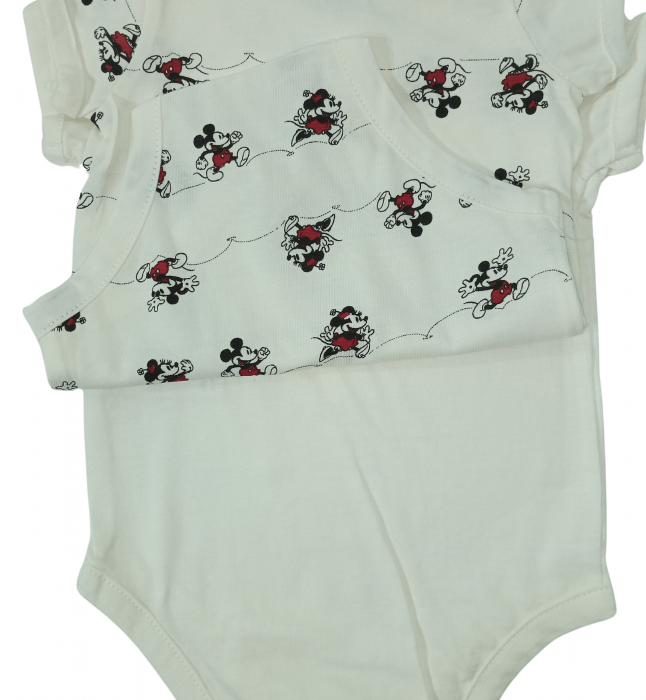 Set 2 Body fete OVS, Disney - Minnie & Mickey Mouse, Bumbac BIO, nou nascut, [5]