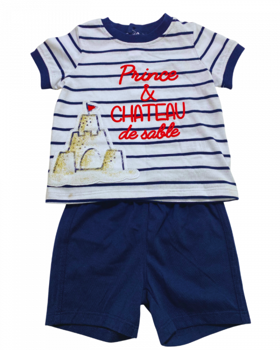 Set 2 piese baieti pantaloni scurti si tricou - Prince & Chateau [1]