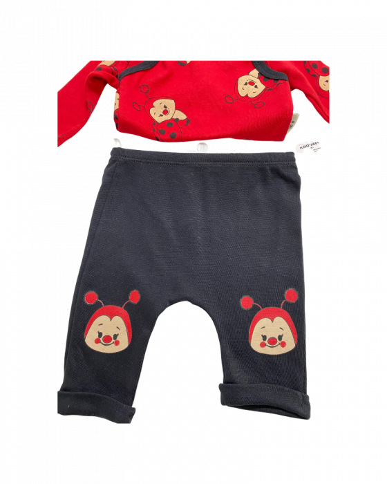 Set 2 piese fete body si pantaloni - Buburuze [2]