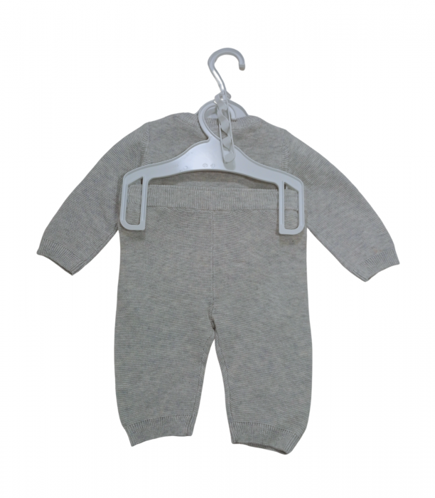 Set 2 piese, OVS, pantaloni si pulover tricotate, Bumbac organic, Gri [3]