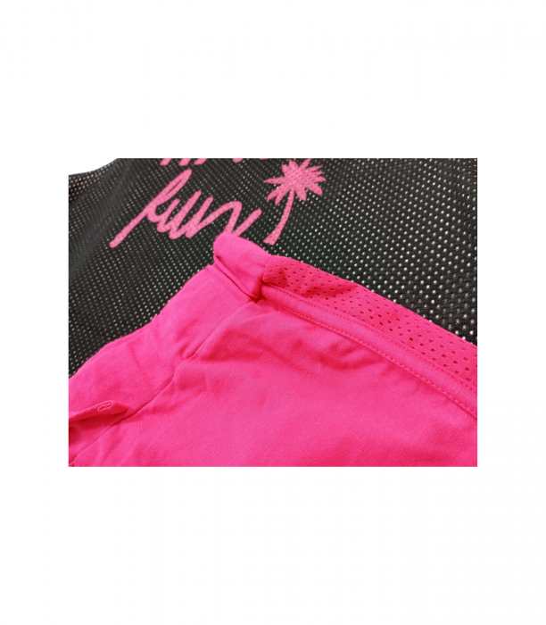 Set 2 piese sport fete, OVS, Bumbac organic/poliester, Roz & Negru, 170 CM, 14+ ani [4]