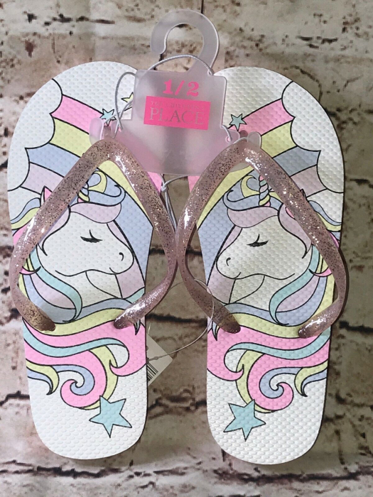 Slapi fete, The Children's PLACE, unicorn, 33 EU, 20.6 cm [2]