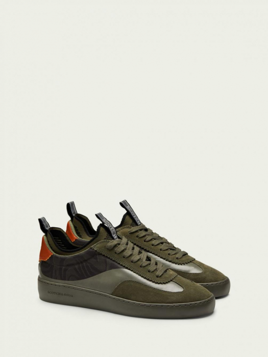 Pantofi barbati din piele naturala, Plakka 23833398 S774 Green Print [3]