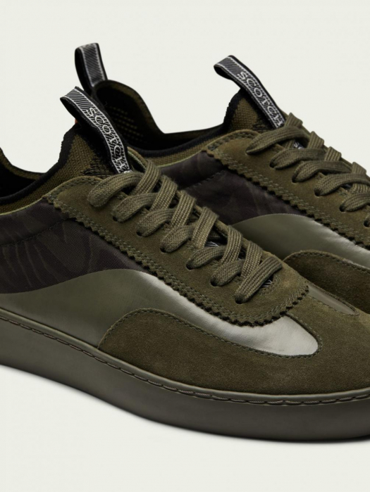 Pantofi barbati din piele naturala, Plakka 23833398 S774 Green Print [6]
