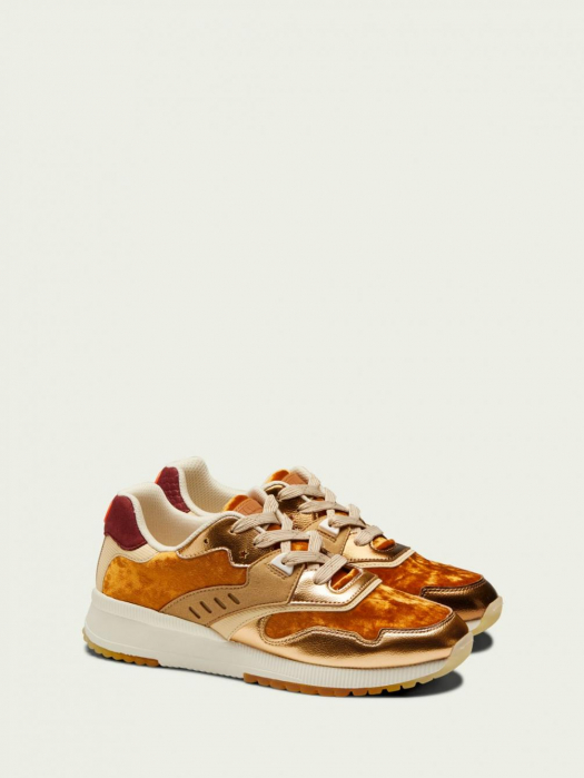 Pantofi sport femei,Scotch & Soda, Vivi 23739505 S468  din piele naturala si catifea maro [10]