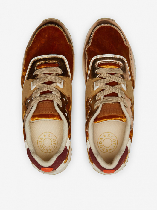 Pantofi sport femei,Scotch & Soda, Vivi 23739505 S468  din piele naturala si catifea maro [8]