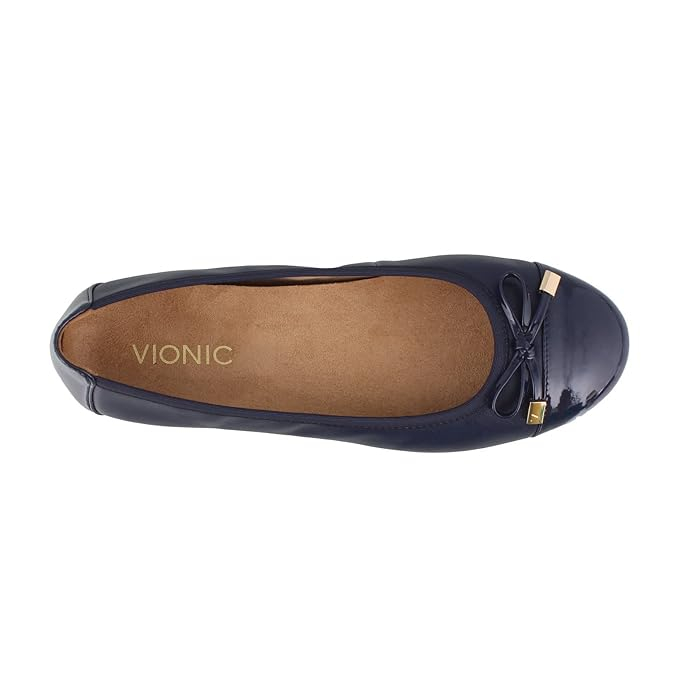 Balerini dama din piele naturala  Spark Minna Navy [3]