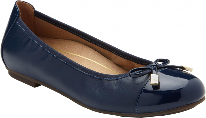 Balerini dama din piele naturala  Spark Minna Navy [12]
