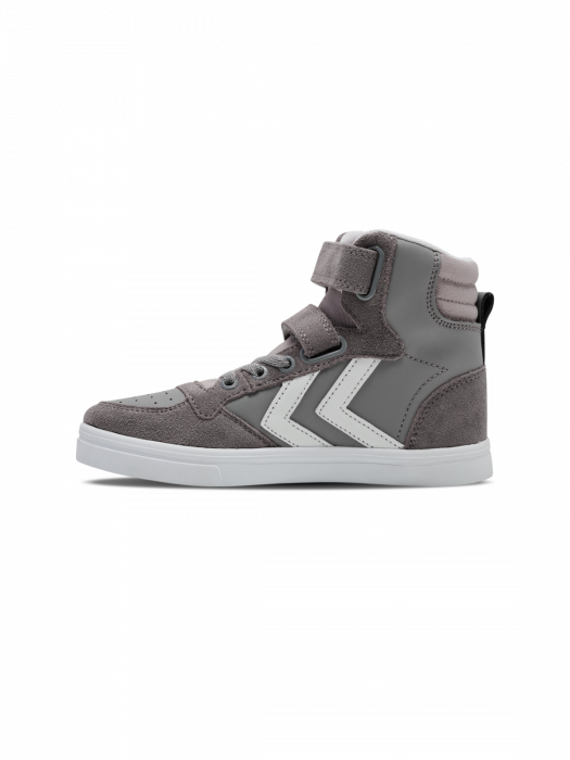 Pantofi sport copii profil inalt din piele si piele intoarsa, Hummel, Slimmer Stadil Leather High Jr, [6]