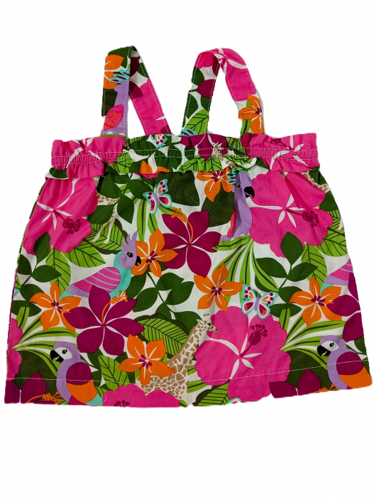 Top cu bretele pentru fete, GYMBOREE, Tropical flower, Bumbac, [1]