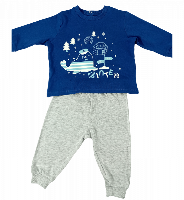 Trening copii, OVS, Winter, Bumbac organic, 6-9 luni [2]