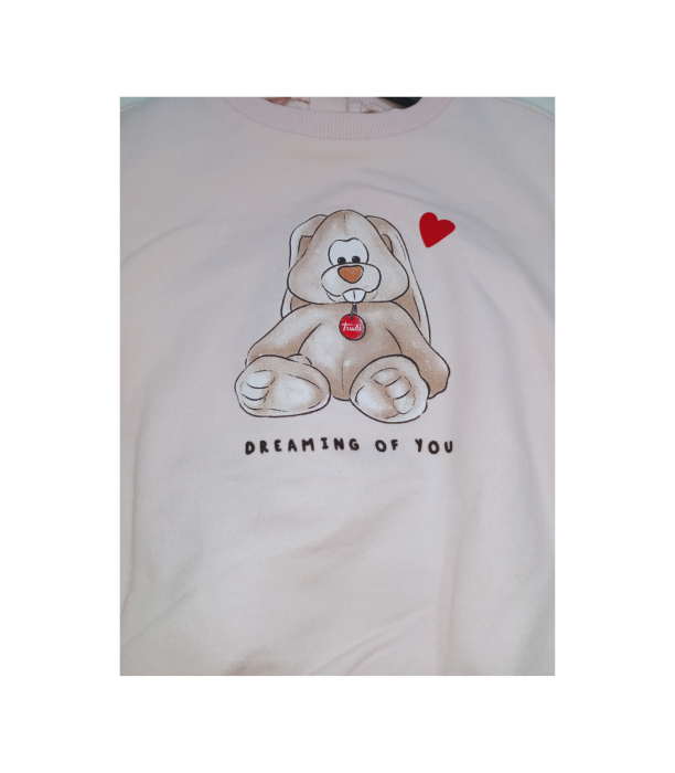 Trening fete 2 piese, OVS, Iepuras, Bumbac/elastan, Roz & Bleumarin, 80 CM, 12-18 luni [2]