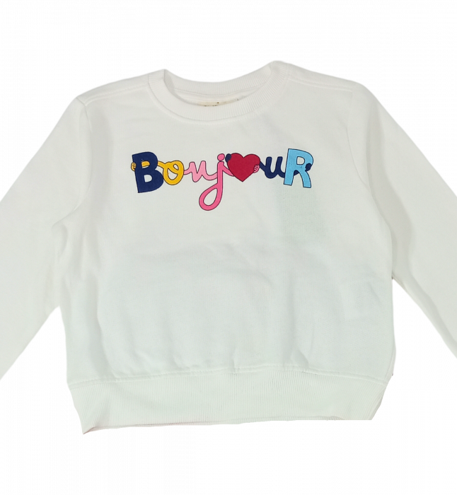 Trening fete, OVS, Bounjour, pantaloni si bluza, Bumbac, Fucsia & Alb, 3-4 ani [5]