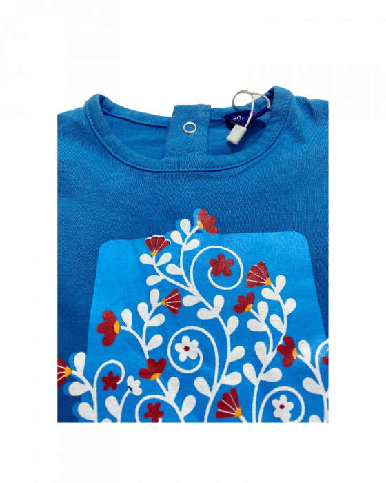 Tricou fete street monkey albastru - Vaza cu flori [2]