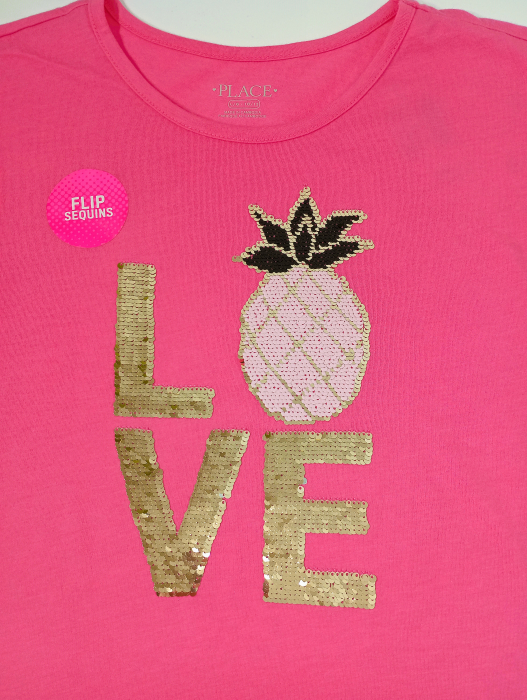 Tricou fete, The Children's PLACE, LOVE , Bumbac si poliester, [2]