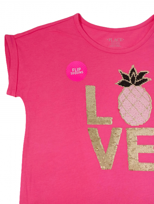 Tricou fete, The Children's PLACE, LOVE , Bumbac si poliester, [3]