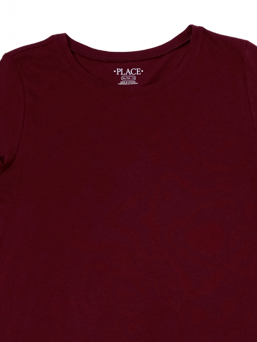 Tricou fete, The Children's PLACE, maneca scurta si guler lejer, Bumbac, 14 ani [2]