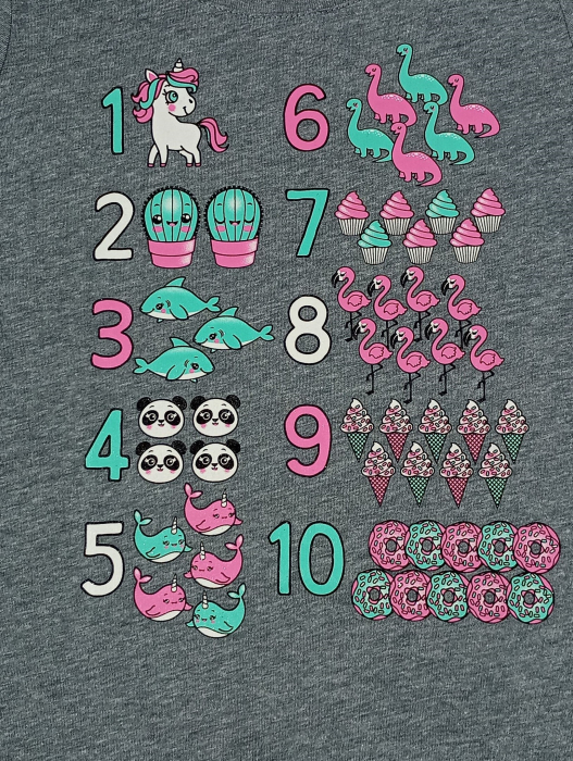 Tricou fete, The Children's PLACE, Numbers, bumbac, [3]