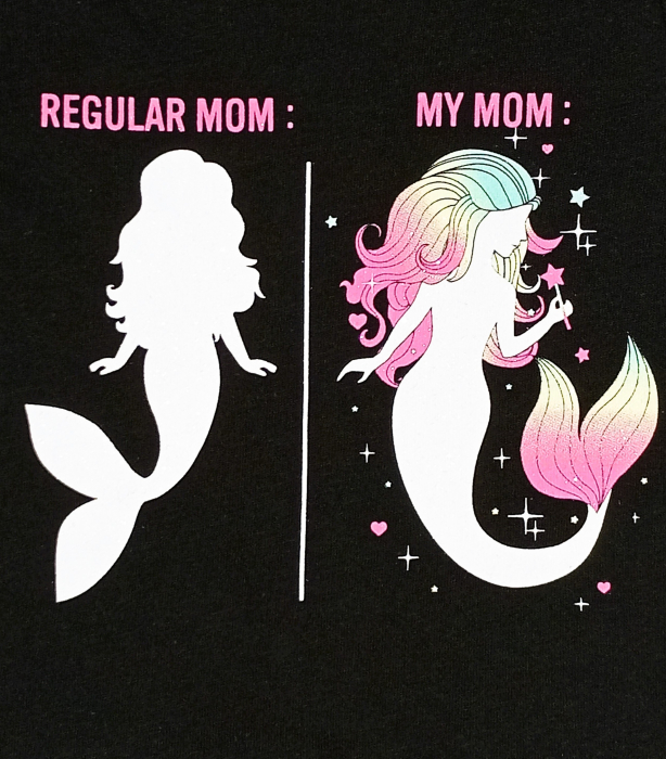 Tricou fetite, The Children's PLACE, Mermaid-My mom, Bumbac, [3]