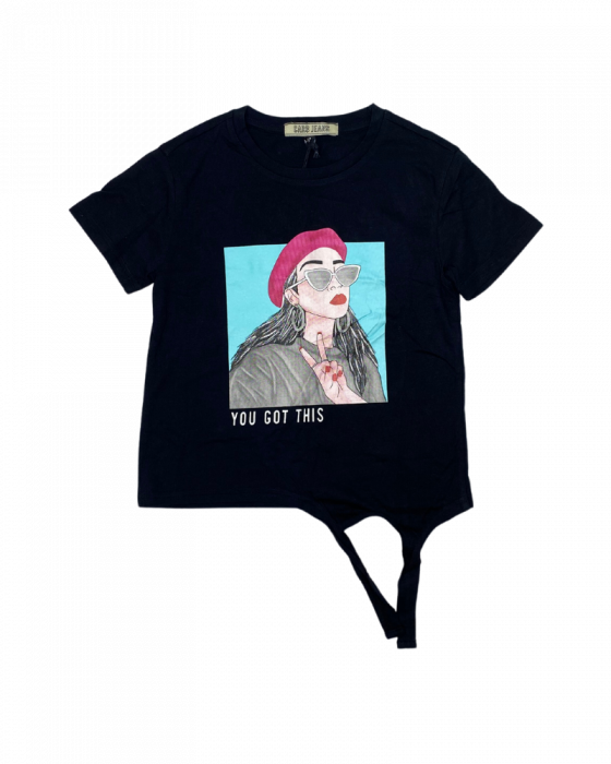 Tricou negru - You got this [1]